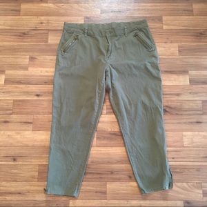 Green Faded Glory Pants Zippers Everywhere 18W